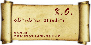 Kárász Olivér névjegykártya