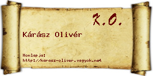 Kárász Olivér névjegykártya